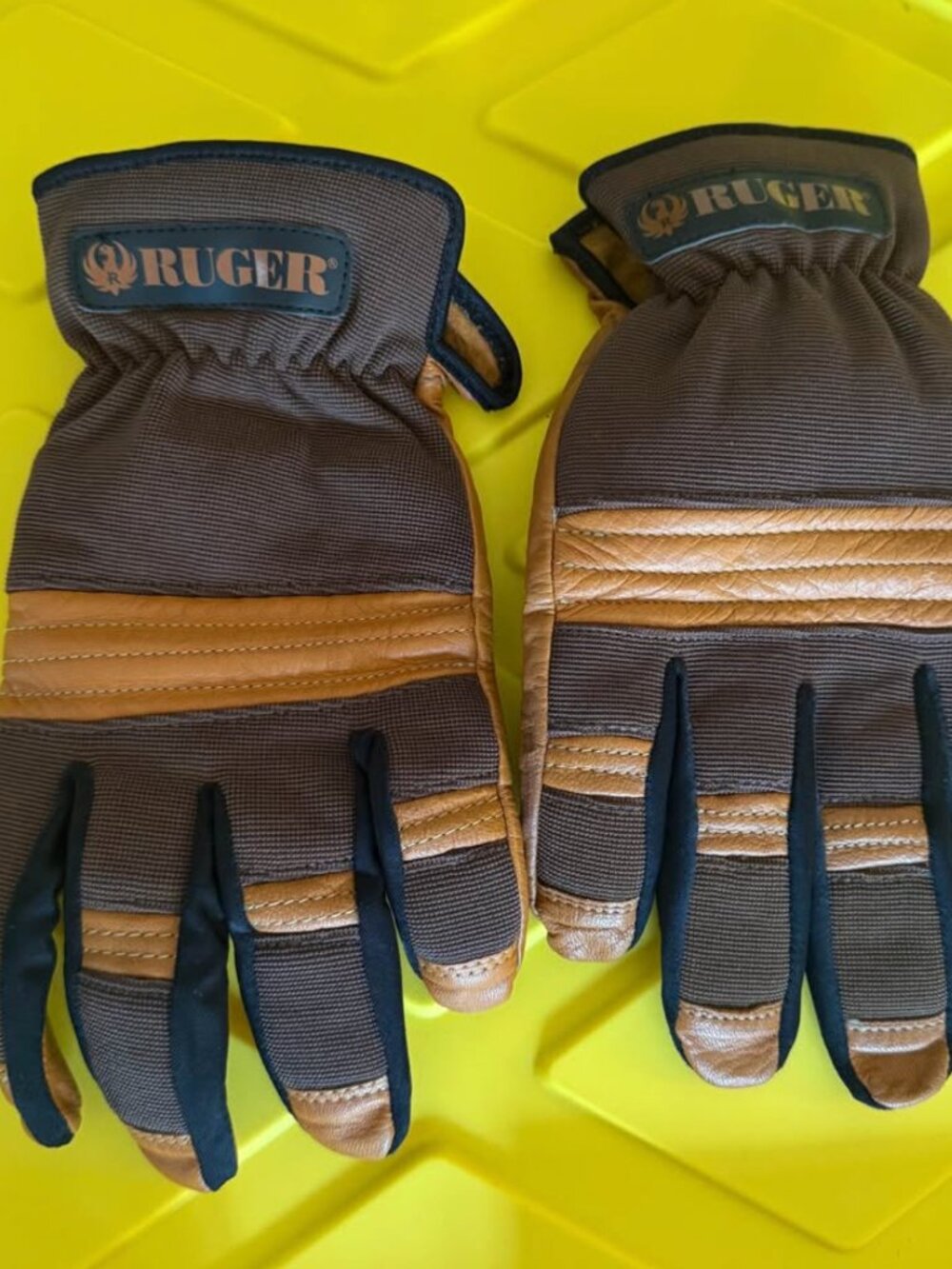 Ruger LM200 Goatskin Leather Nylon Tactical Gloves Men’s Size L